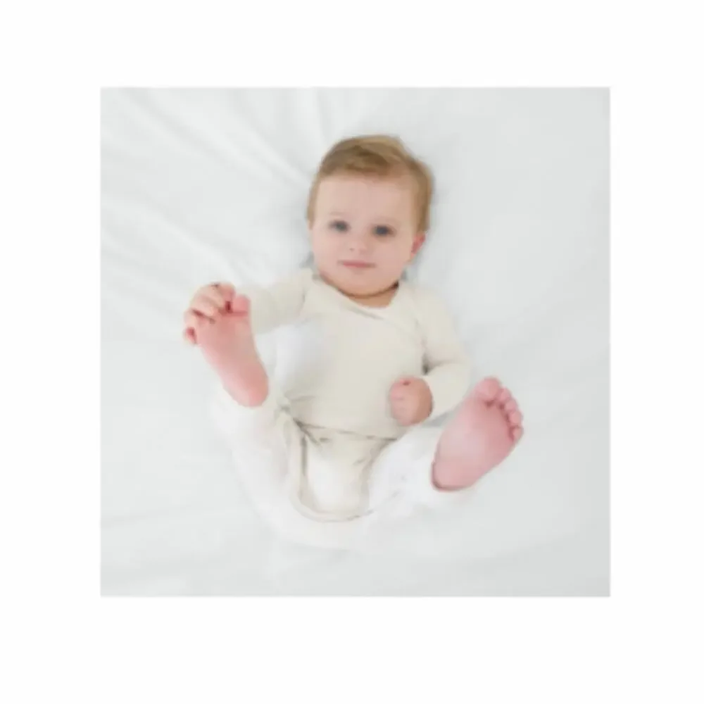 Little Sleepies NWT Ribbed Crescent Bamboo Zippy Pajama 6-12 Months  White Sand